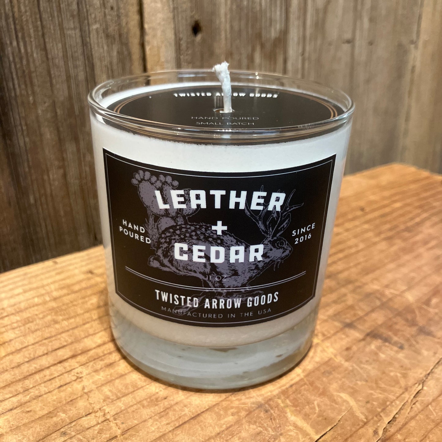 Leather + Cedar Candle