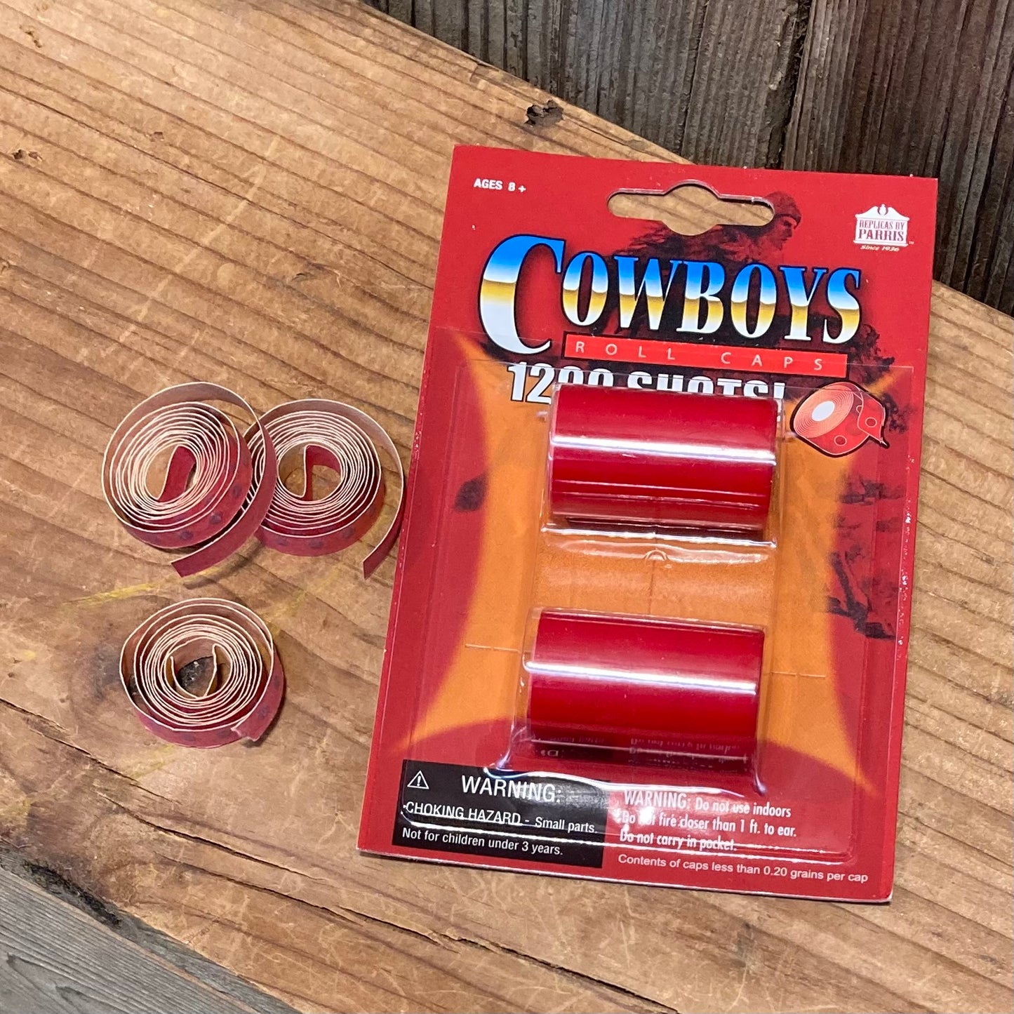 Roll caps refill pack for western toy cap pistols and holster sets